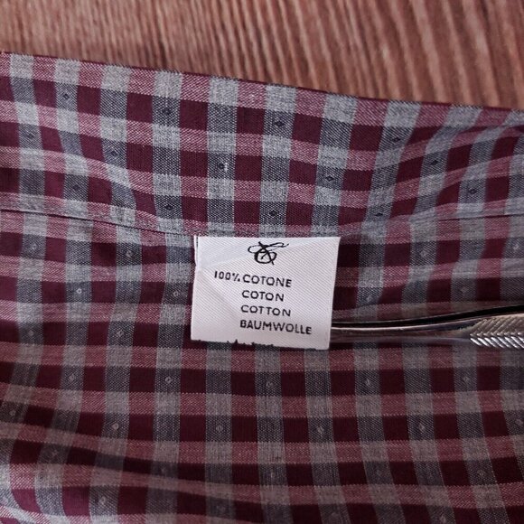 Canali 1934 Mens Large Plaid  Cotton Long Sleeve Button Down Shirt Made In Italy - Picture 10 of 14